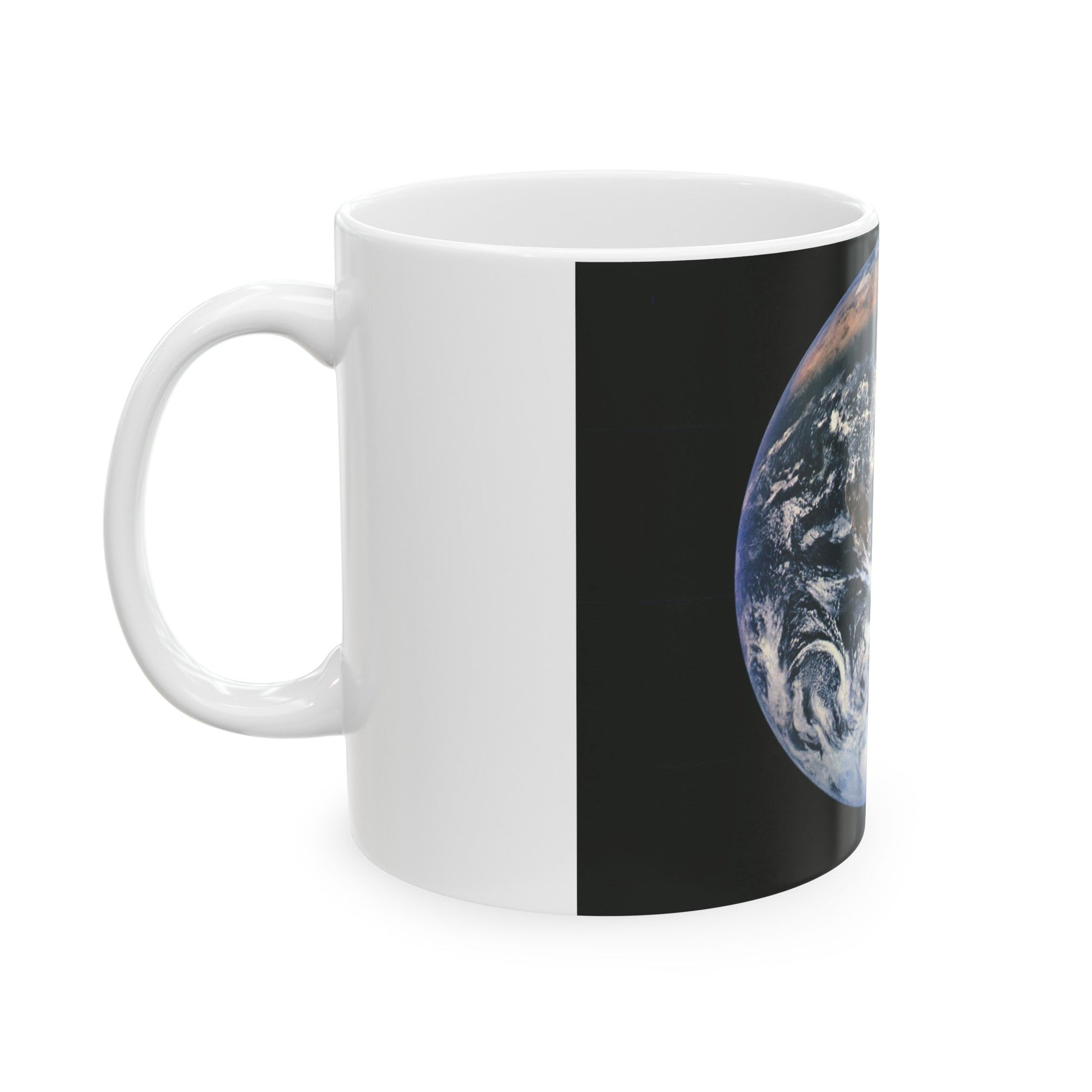 Space - Earth from Space (1973) (Map) White Coffee Mug-The Sticker Space