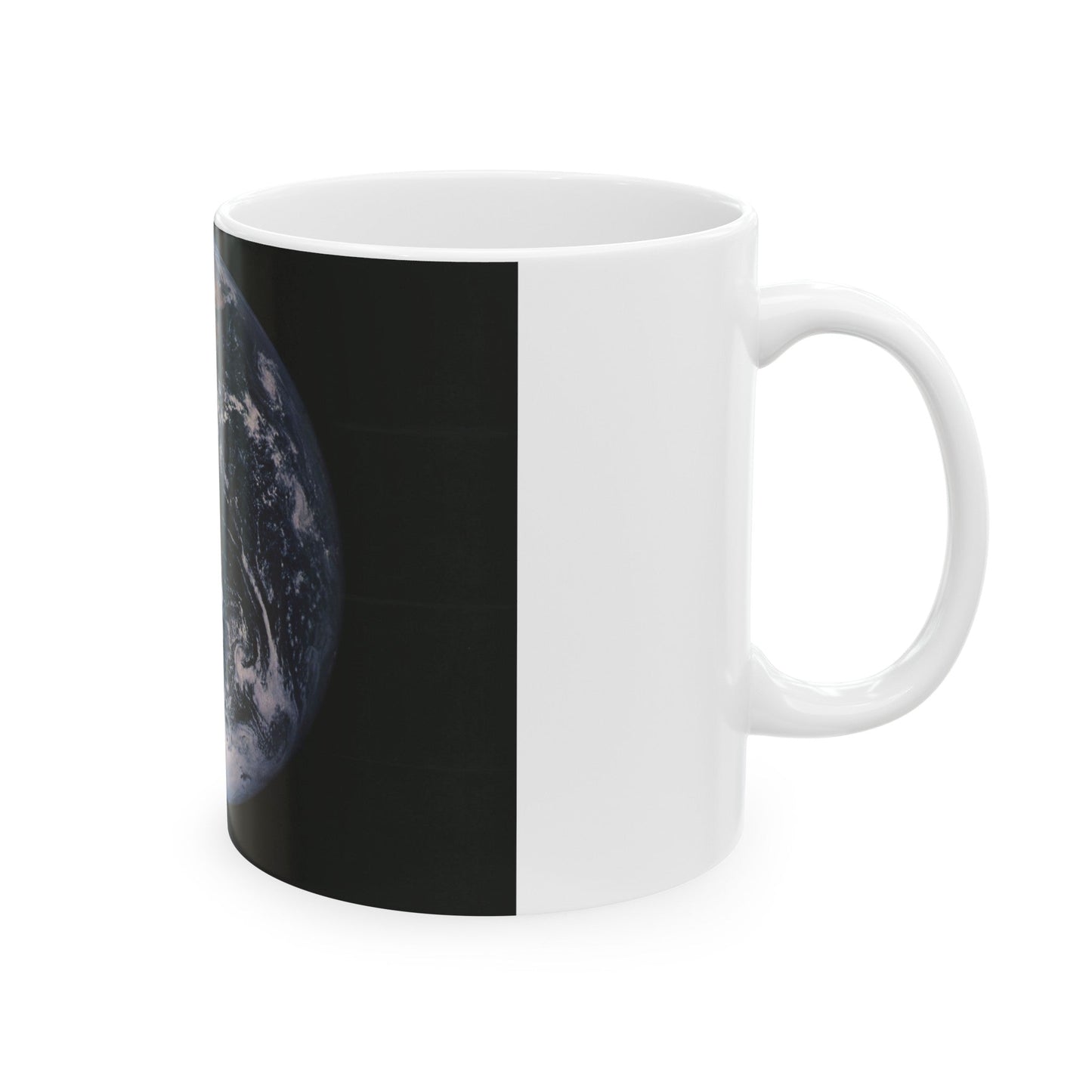 Space - Earth from Space (1973) (Map) White Coffee Mug-The Sticker Space