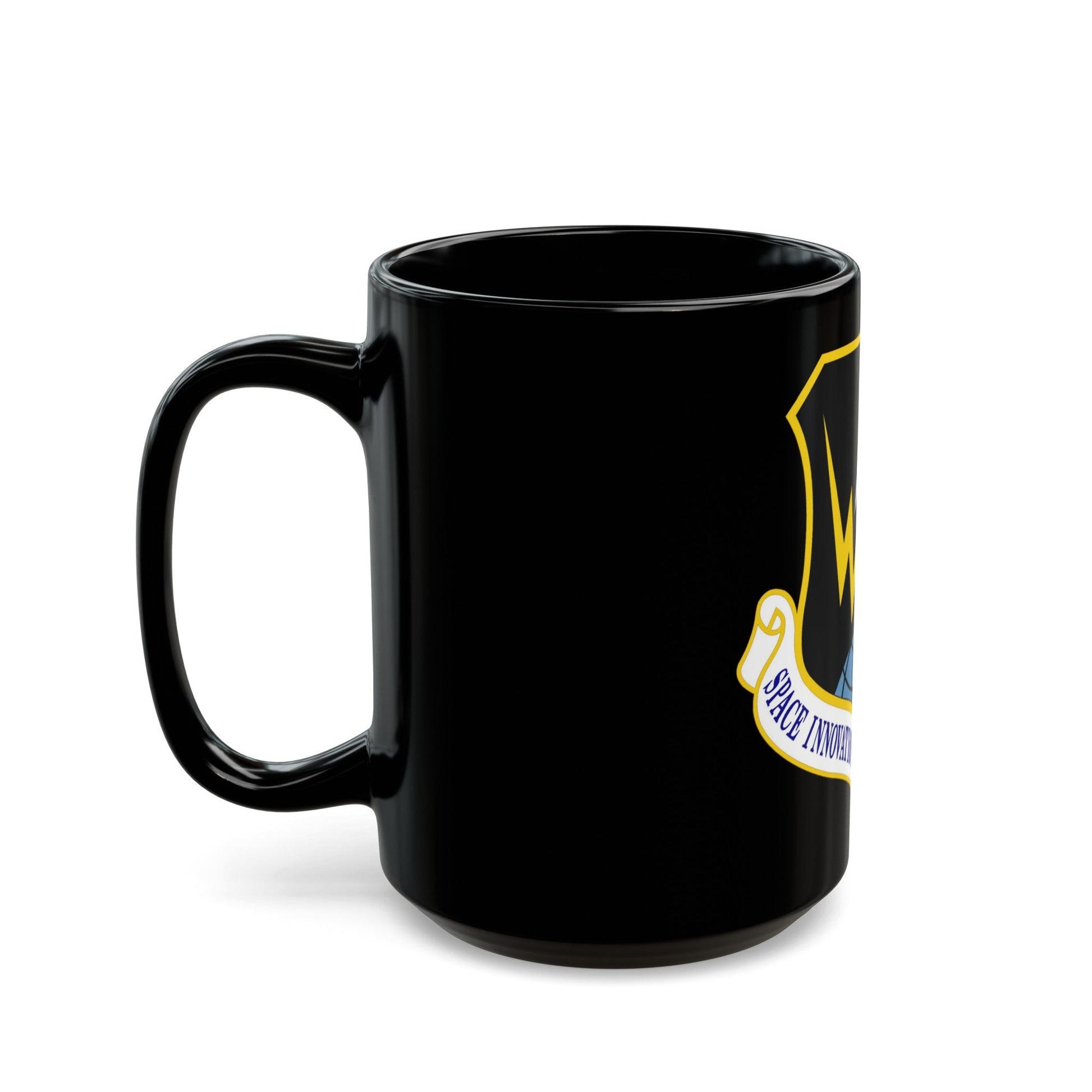 Space Innovation & Development Center (U.S. Air Force) Black Coffee Mug-The Sticker Space