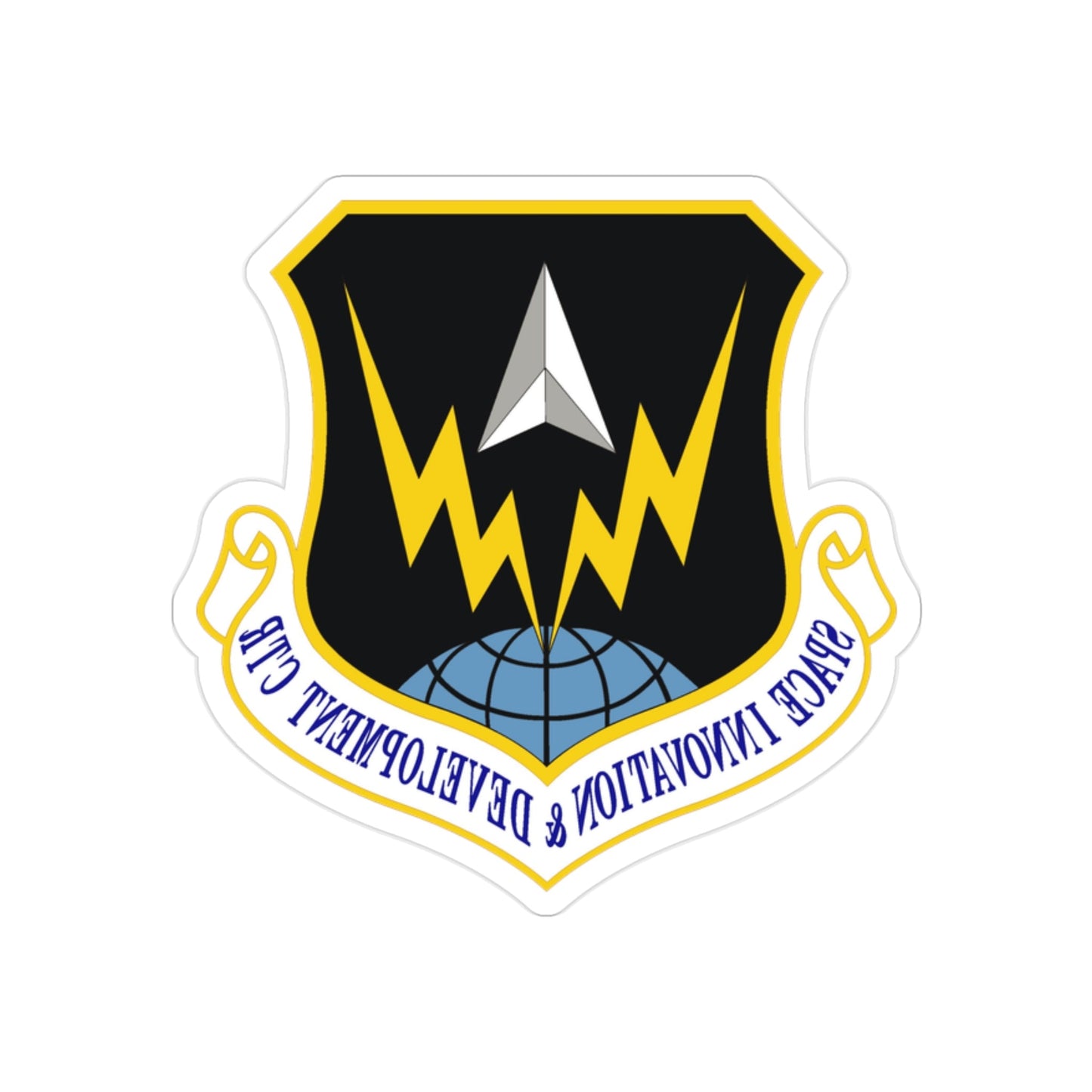 Space Innovation & Development Center (U.S. Air Force) REVERSE PRINT Transparent STICKER-2 Inch-The Sticker Space