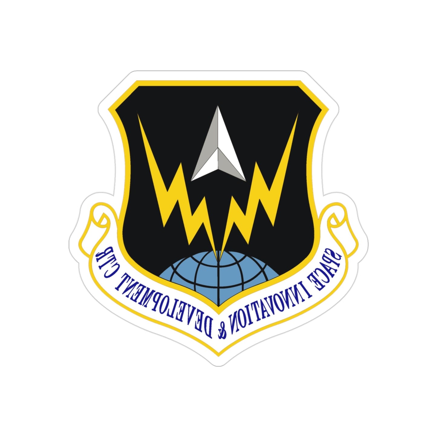 Space Innovation & Development Center (U.S. Air Force) REVERSE PRINT Transparent STICKER-3 Inch-The Sticker Space