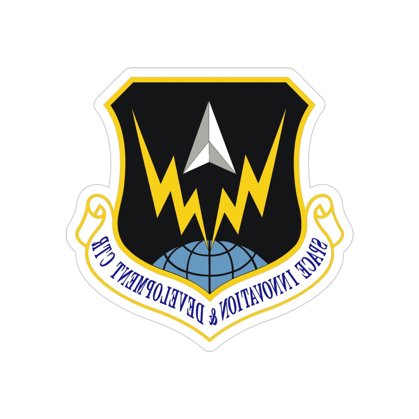 Space Innovation & Development Center (U.S. Air Force) REVERSE PRINT Transparent STICKER-4 Inch-The Sticker Space