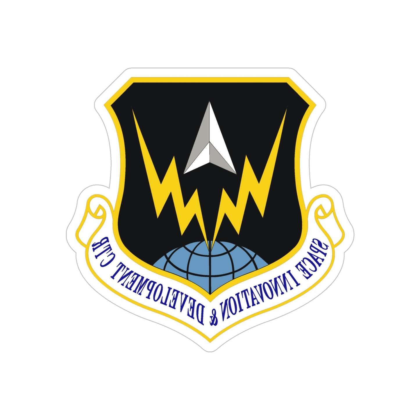 Space Innovation & Development Center (U.S. Air Force) REVERSE PRINT Transparent STICKER-5 Inch-The Sticker Space