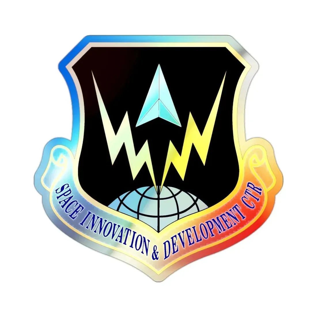 Space Innovation & Development Center (U.S. Air Force) Holographic STICKER Die-Cut Vinyl Decal 2 Inch Holographic - The Sticker Space