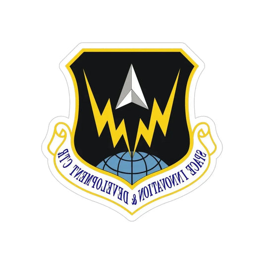 Space Innovation & Development Center (U.S. Air Force) REVERSE PRINT Transparent Die-Cut STICKER 6 Inch Die-Cut Transparent - The Sticker Space