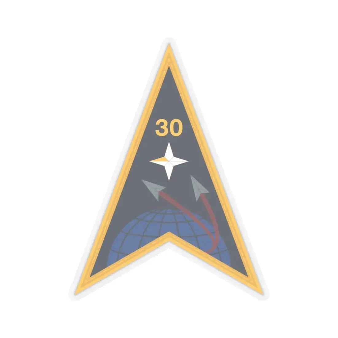 Space Launch Delta 30 (U.S. Space Force) STICKER Vinyl Kiss-Cut Decal 4 Inch Transparent - The Sticker Space