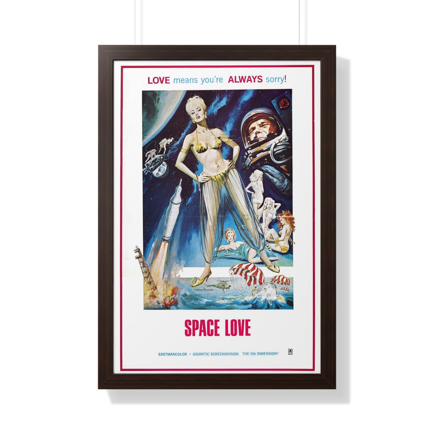 SPACE LOVE 1972 - Framed Movie Poster-20" x 30"-The Sticker Space