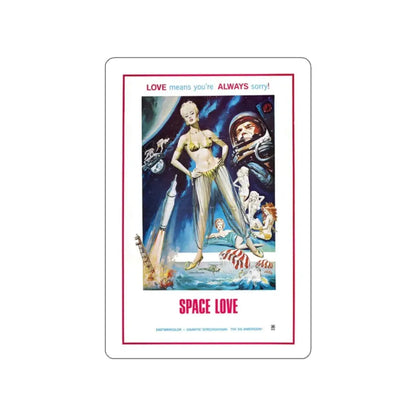 SPACE LOVE 1972 Movie Poster STICKER Vinyl Die-Cut Decal 2 Inch - The Sticker Space