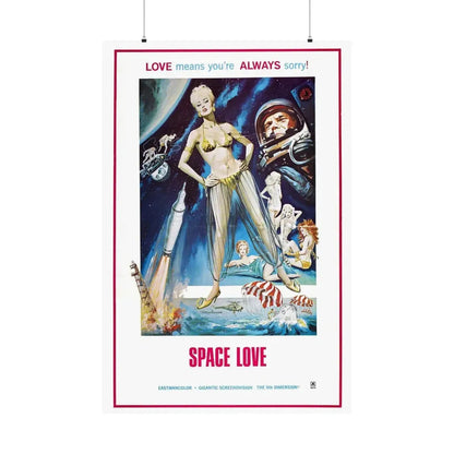 SPACE LOVE 1972 - Paper Movie Poster 36" x 54" Matte - The Sticker Space