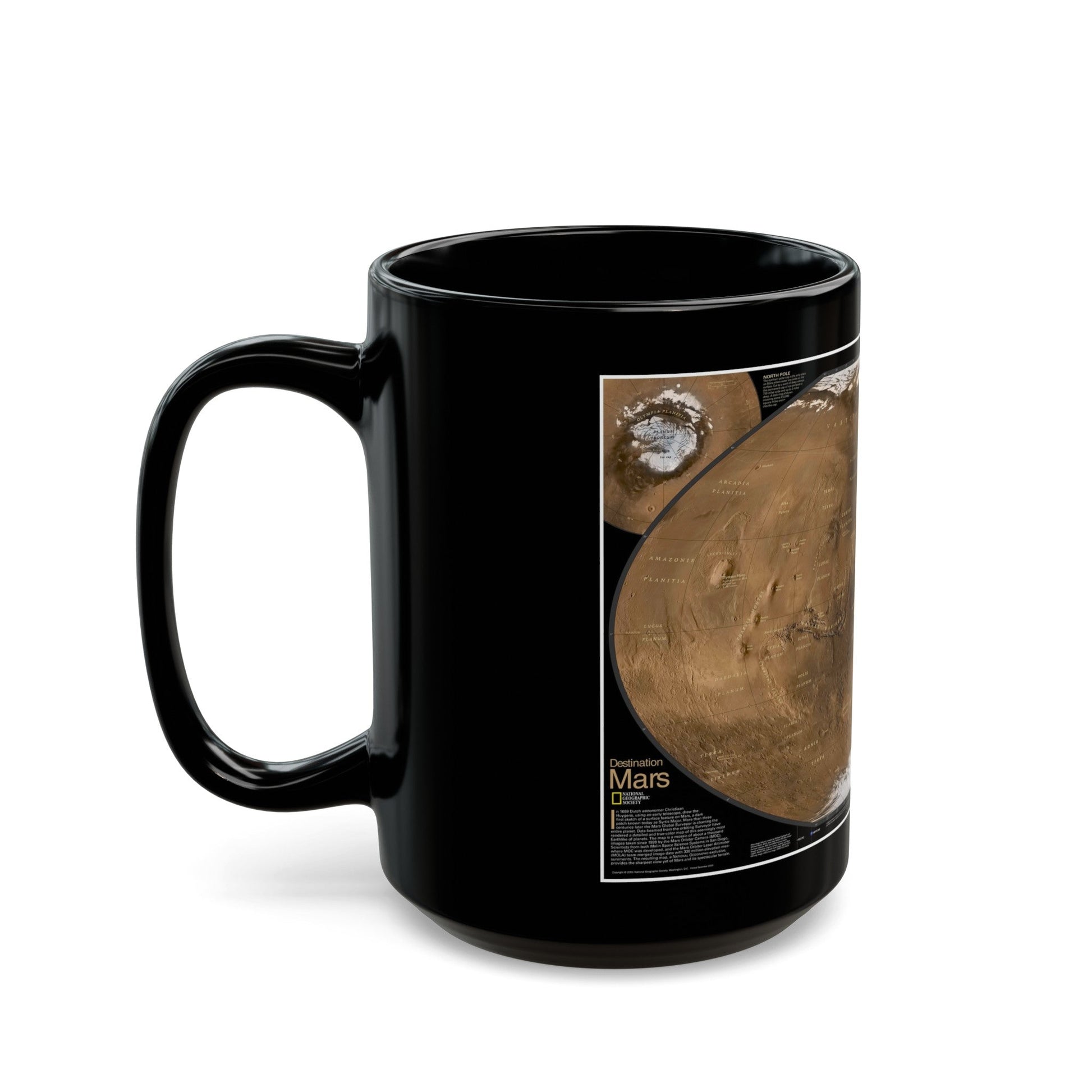 Space - MARS (2001) (Map) Black Coffee Mug-The Sticker Space