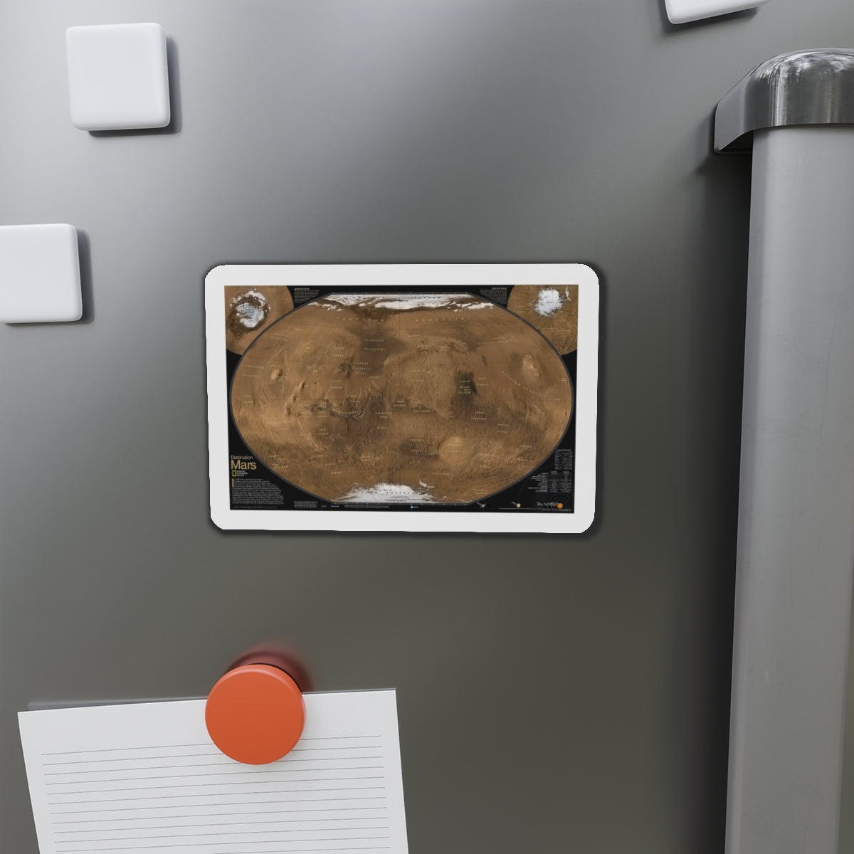 Space - MARS (2001) (Map) Refrigerator Magnet-The Sticker Space