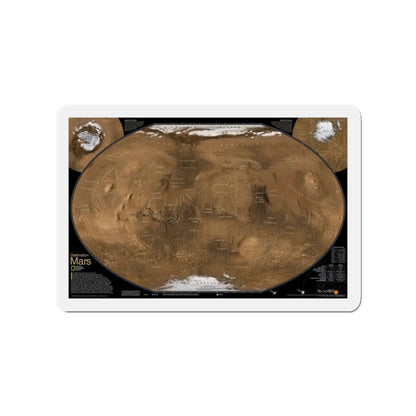 Space - MARS (2001) (Map) Refrigerator Magnet-3" x 3"-The Sticker Space