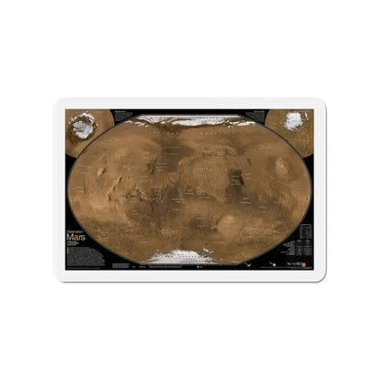 Space - MARS (2001) (Map) Refrigerator Magnet 4 Inch - The Sticker Space