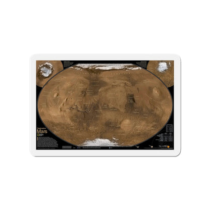 Space - MARS (2001) (Map) Refrigerator Magnet-4" x 4"-The Sticker Space