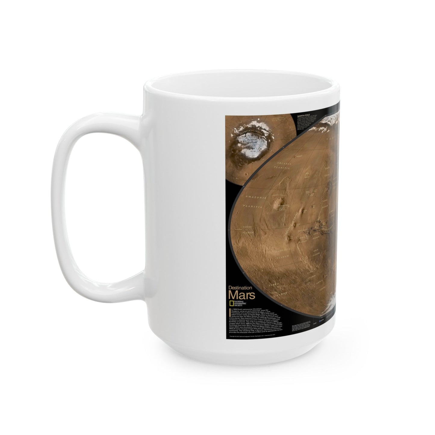 Space - MARS (2001) (Map) White Coffee Mug-The Sticker Space