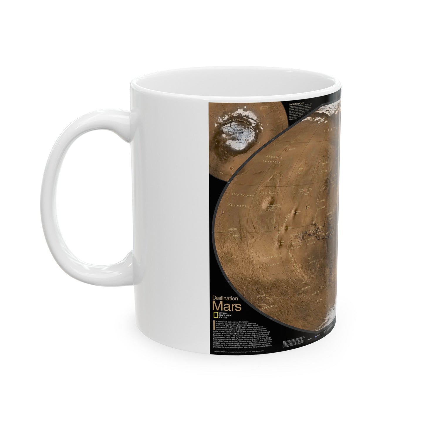 Space - MARS (2001) (Map) White Coffee Mug-The Sticker Space