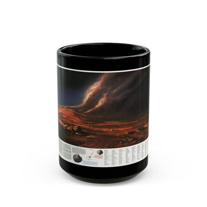 Space - MARS, Dusty Face of (1973) (Map) Black Coffee Mug-15oz-The Sticker Space