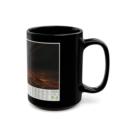 Space - MARS, Dusty Face of (1973) (Map) Black Coffee Mug-The Sticker Space