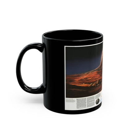 Space - MARS, Dusty Face of (1973) (Map) Black Coffee Mug-The Sticker Space