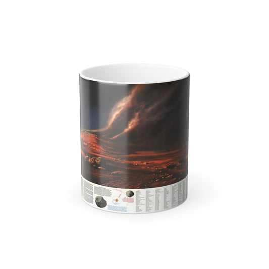 Space - MARS, Dusty Face of (1973) (Map) Color Changing Mug 11oz-11oz-The Sticker Space