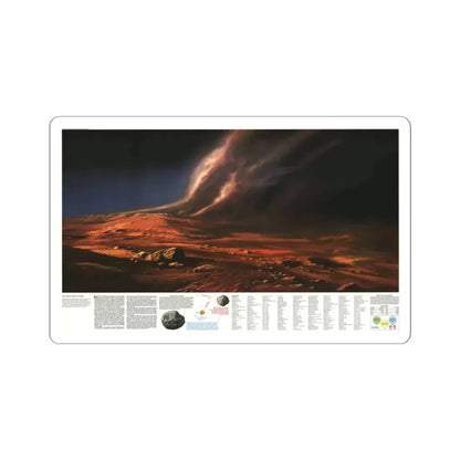 Space - MARS, Dusty Face of (1973) (Map) STICKER Vinyl Kiss-Cut Decal 3 Inch White - The Sticker Space