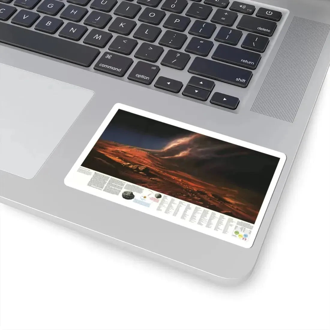 Space - MARS, Dusty Face of (1973) (Map) STICKER Vinyl Kiss-Cut Decal - The Sticker Space