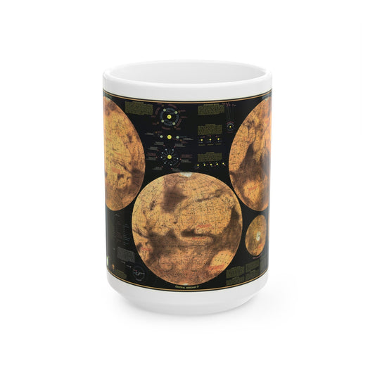 Space - MARS The Red Planet (1973) (Map) White Coffee Mug-15oz-The Sticker Space