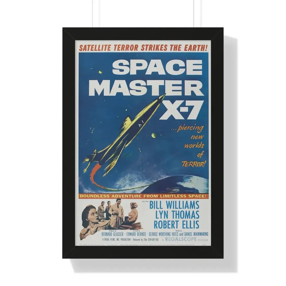SPACE MASTER X-7 1958 - Framed Movie Poster 16″ x 24″ Black - The Sticker Space
