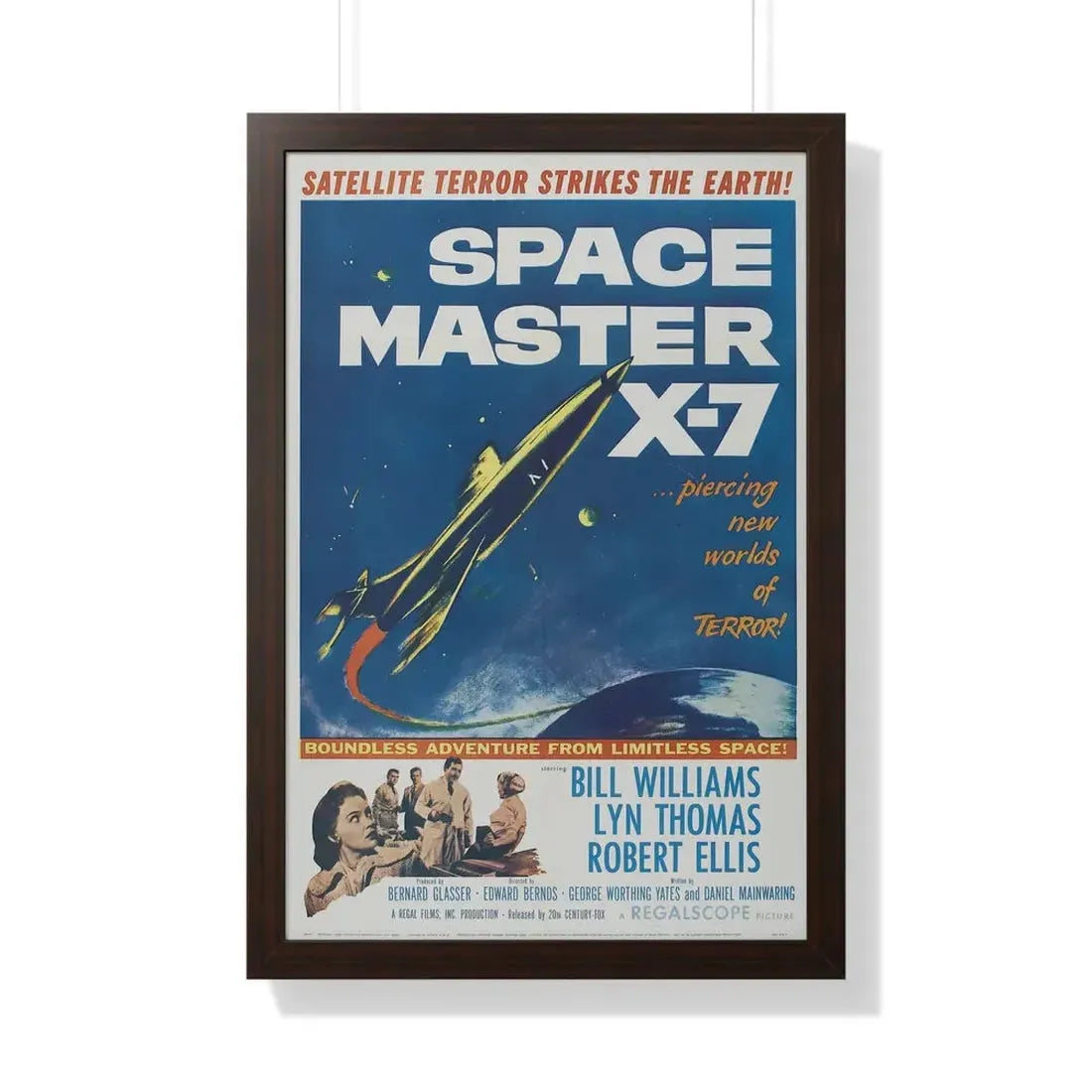 SPACE MASTER X-7 1958 - Framed Movie Poster 20" x 30" Walnut - The Sticker Space