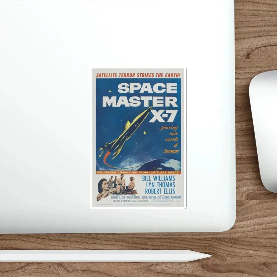 SPACE MASTER X-7 1958 Movie Poster STICKER Vinyl Die-Cut Decal - The Sticker Space