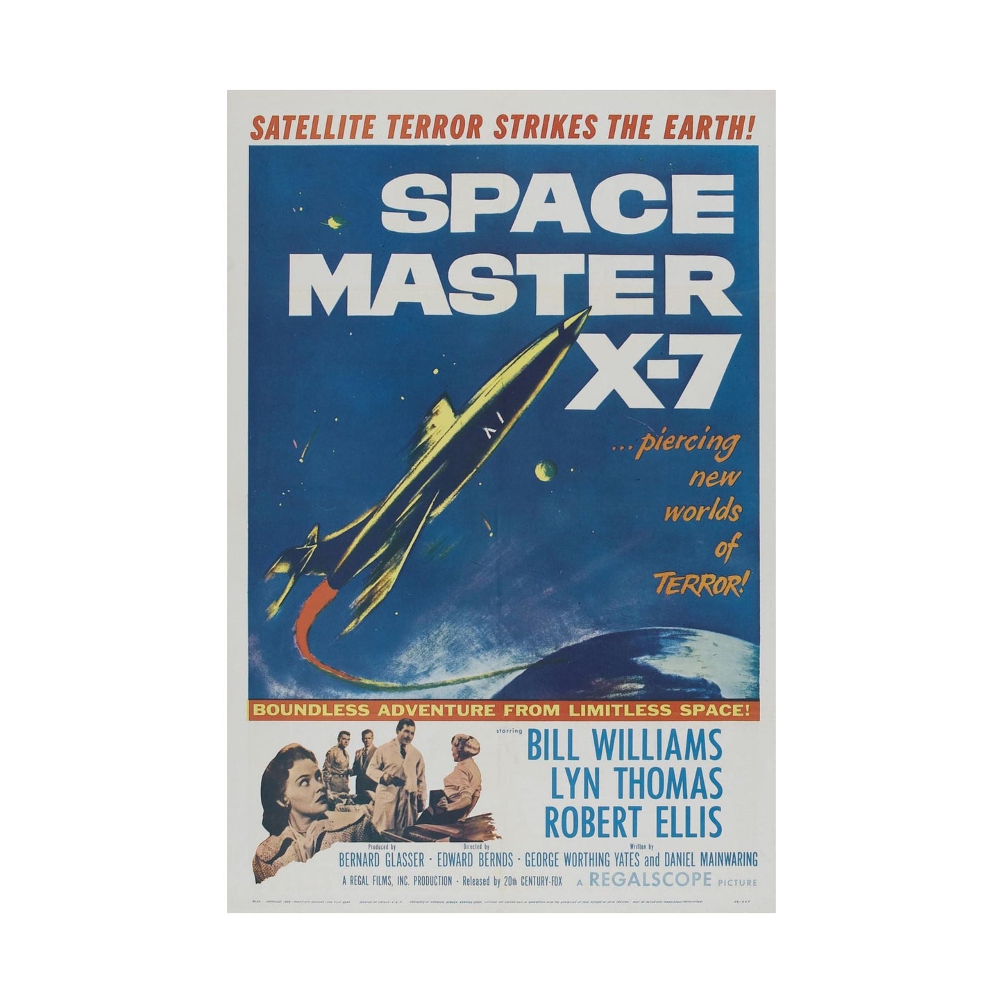 SPACE MASTER X-7 1958 - Paper Movie Poster-The Sticker Space