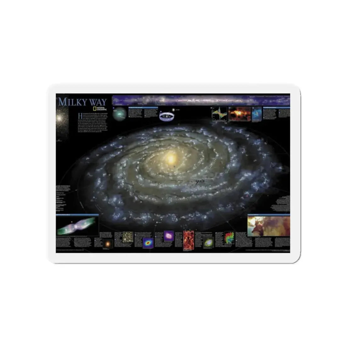 Space - Milky Way (2002) (Map) Refrigerator Magnet 2 Inch - The Sticker Space