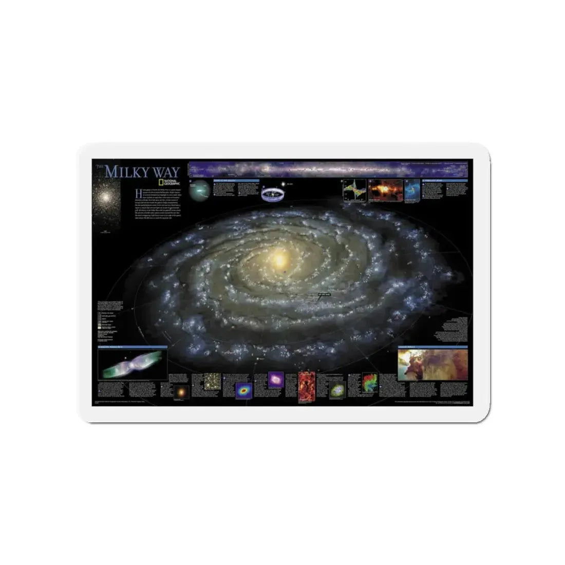 Space - Milky Way (2002) (Map) Refrigerator Magnet 3 Inch - The Sticker Space