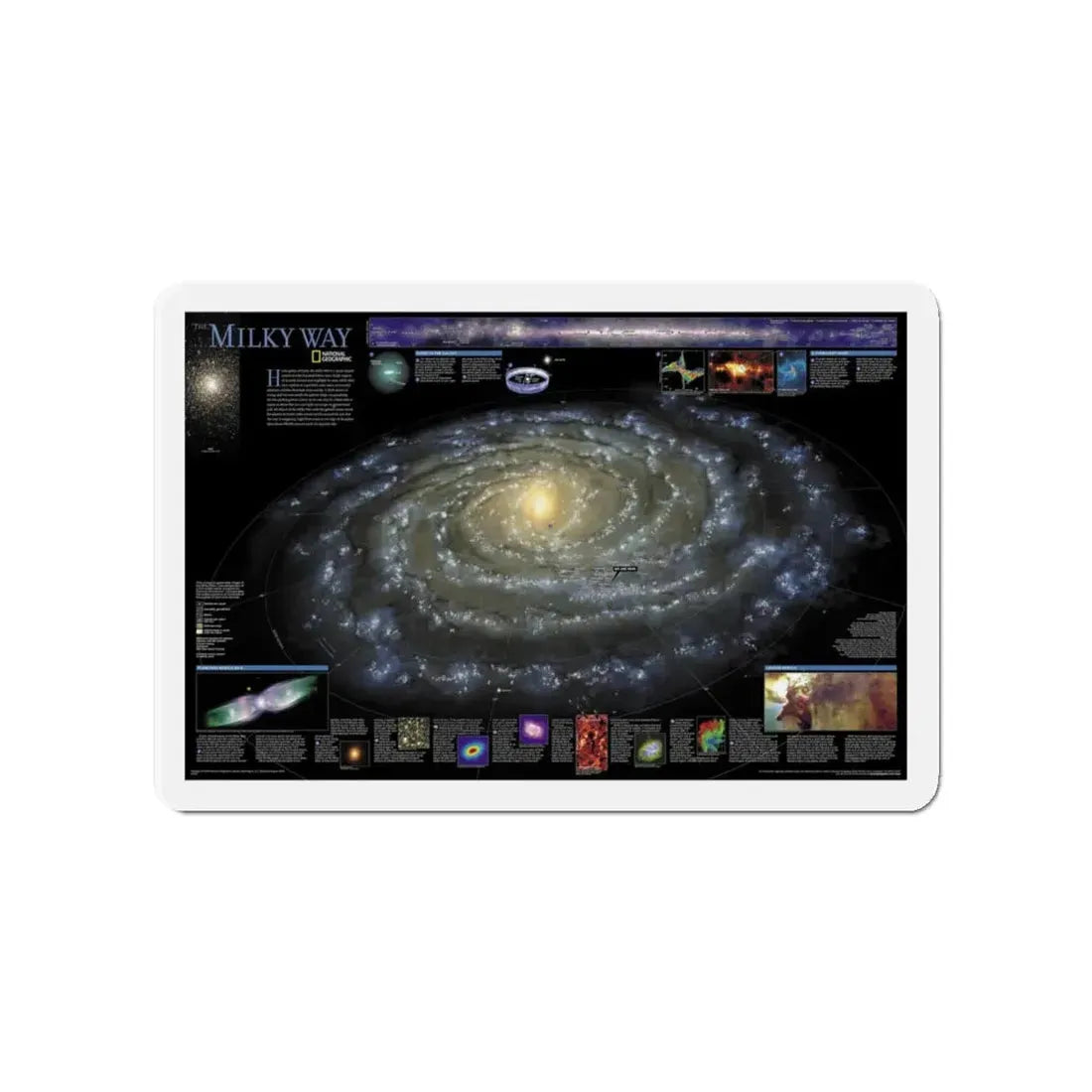 Space - Milky Way (2002) (Map) Refrigerator Magnet 4 Inch - The Sticker Space