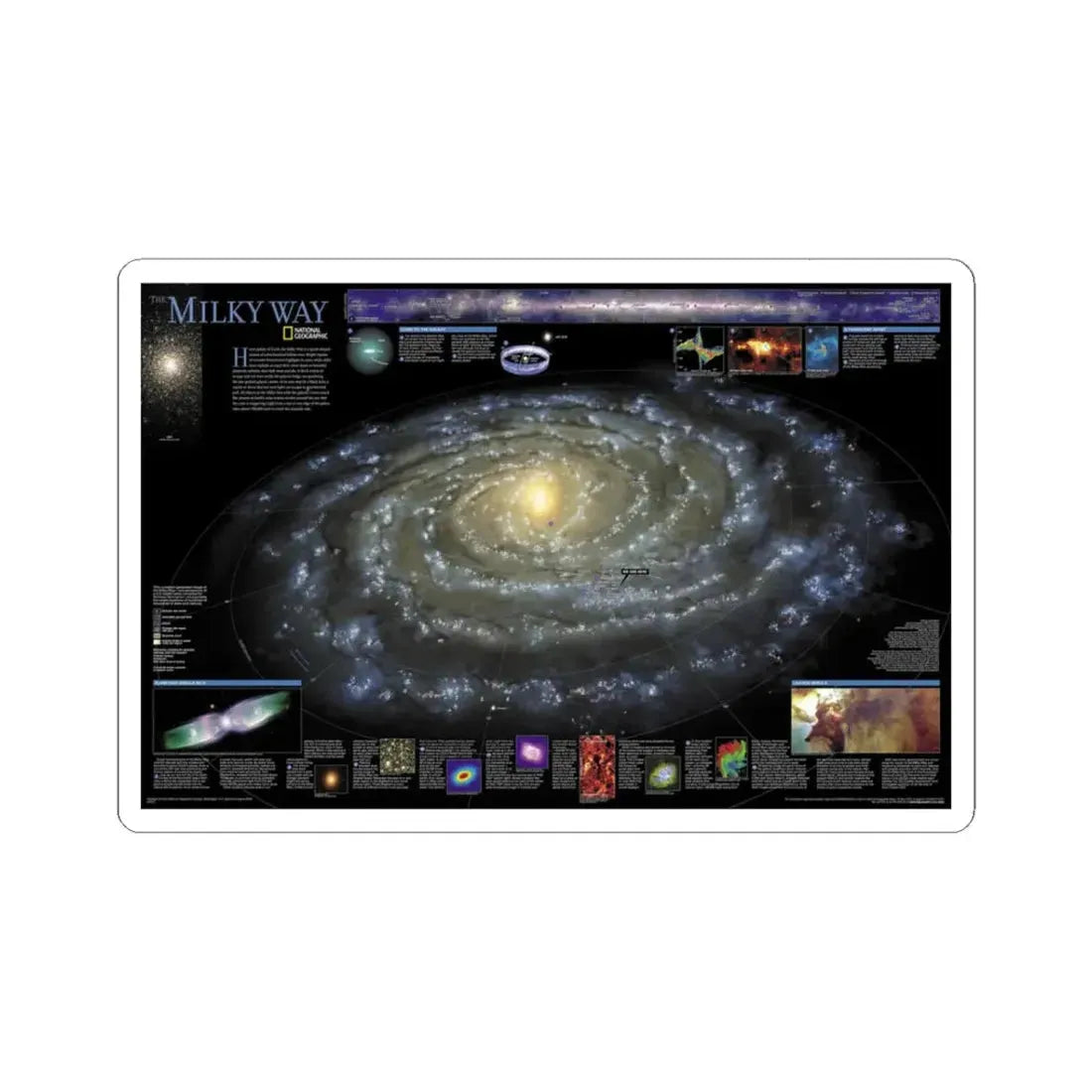 Space - Milky Way (2002) (Map) STICKER Vinyl Kiss-Cut Decal 3 Inch White - The Sticker Space