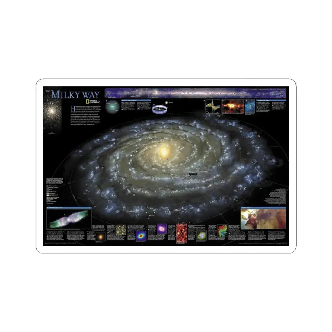 Space - Milky Way (2002) (Map) STICKER Vinyl Kiss-Cut Decal 4 Inch White - The Sticker Space