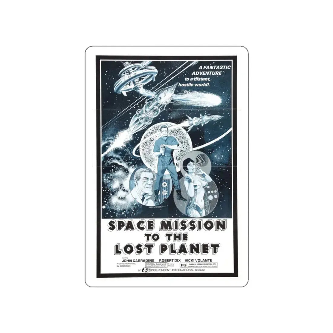 SPACE MISSION TO LOST PLANET (HORROR OF THE BLOOD MONSTERS) 1970 Movie Poster STICKER Vinyl Die-Cut Decal 3 Inch - The Sticker Space