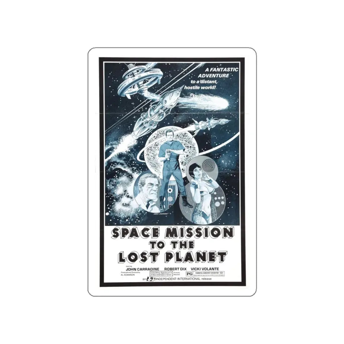 SPACE MISSION TO LOST PLANET (HORROR OF THE BLOOD MONSTERS) 1970 Movie Poster STICKER Vinyl Die-Cut Decal 4 Inch - The Sticker Space