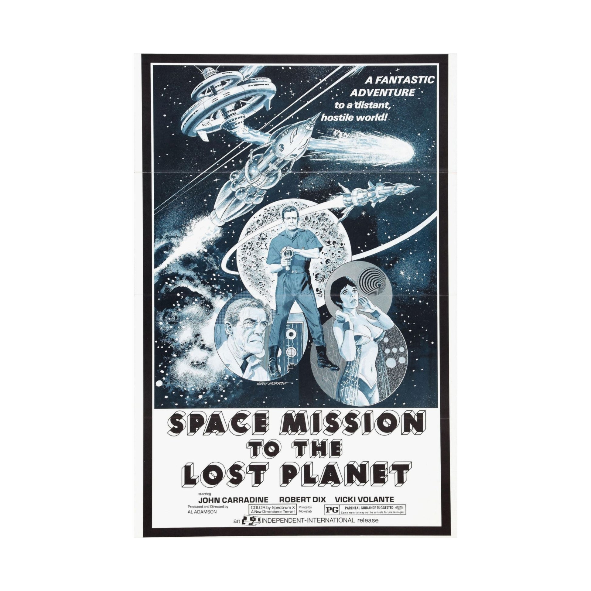 SPACE MISSION TO LOST PLANET (HORROR OF THE BLOOD MONSTERS) 1970 - Paper Movie Poster-The Sticker Space