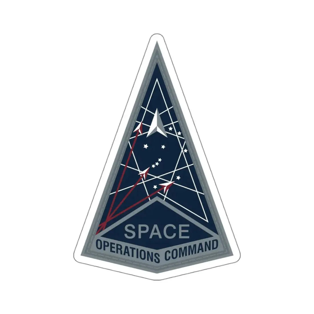 Space Operations Command (U.S. Space Force) STICKER Vinyl Kiss-Cut Decal 4 Inch White - The Sticker Space