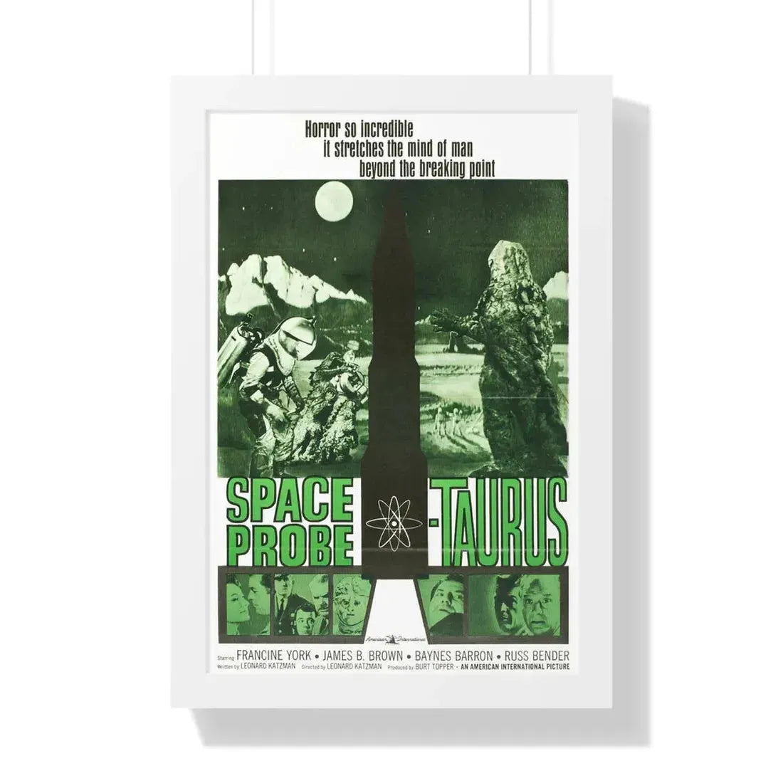 SPACE PROBE TAURUS 1965 - Framed Movie Poster 16″ x 24″ White - The Sticker Space