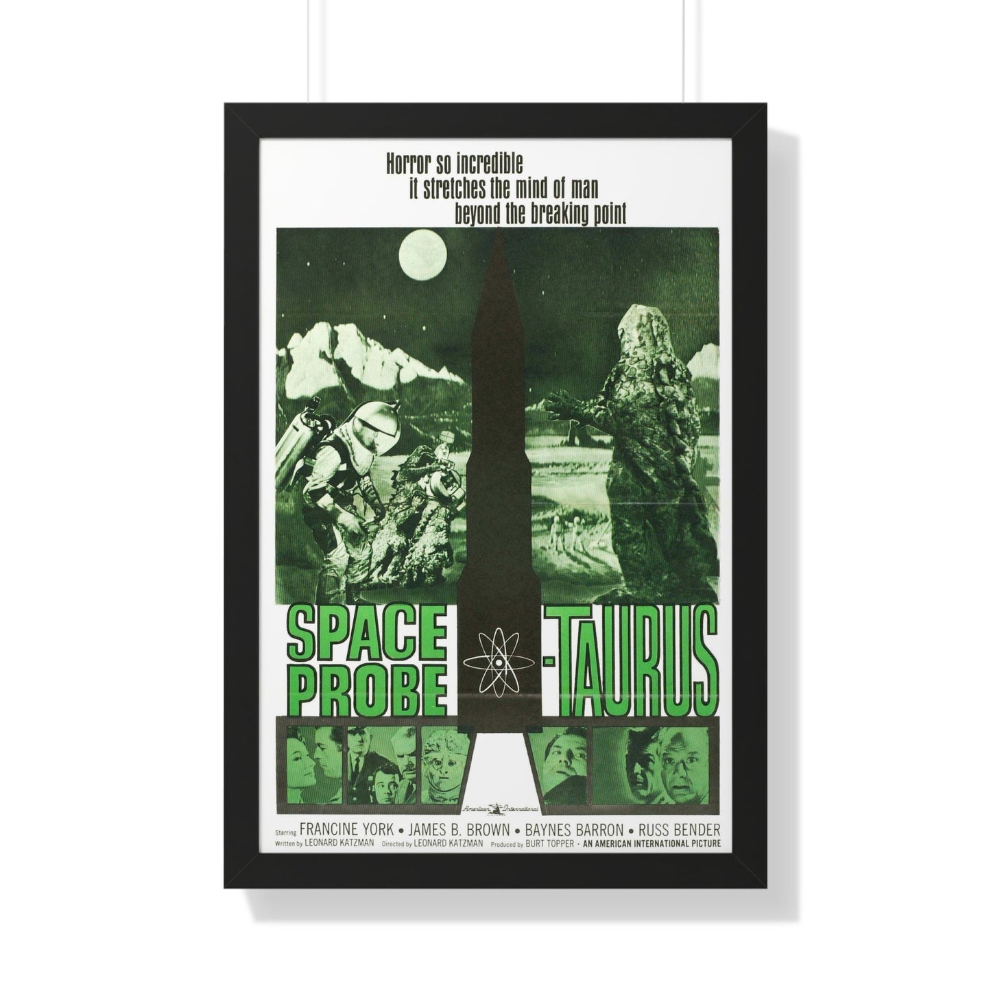 SPACE PROBE TAURUS 1965 - Framed Movie Poster-20" x 30"-The Sticker Space