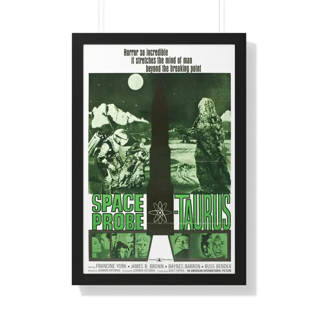 SPACE PROBE TAURUS 1965 - Framed Movie Poster 20" x 30" Black - The Sticker Space