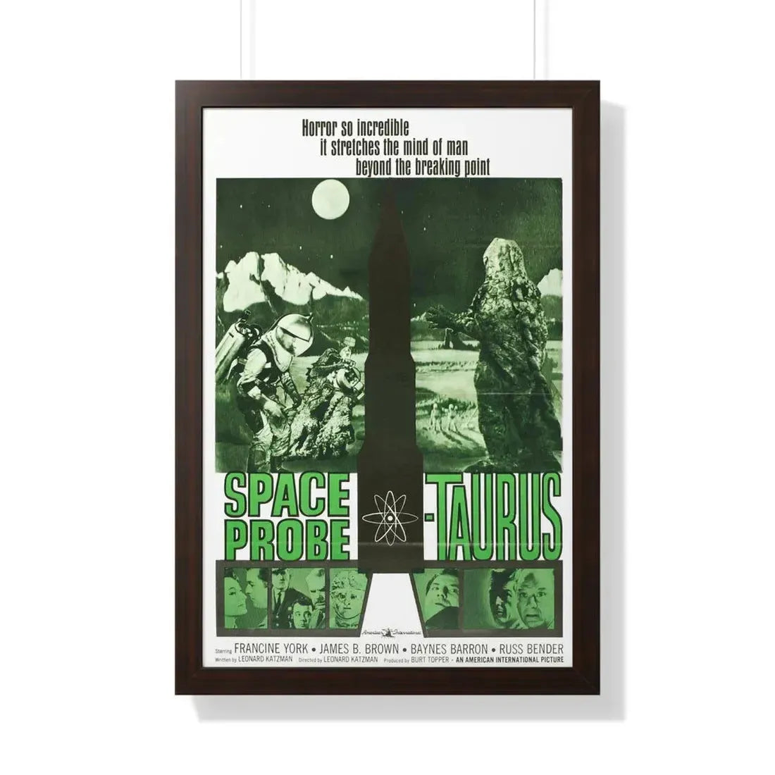 SPACE PROBE TAURUS 1965 - Framed Movie Poster 20" x 30" Walnut - The Sticker Space