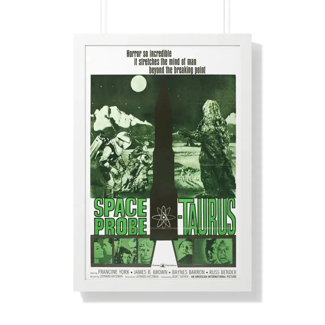 SPACE PROBE TAURUS 1965 - Framed Movie Poster 20" x 30" White - The Sticker Space
