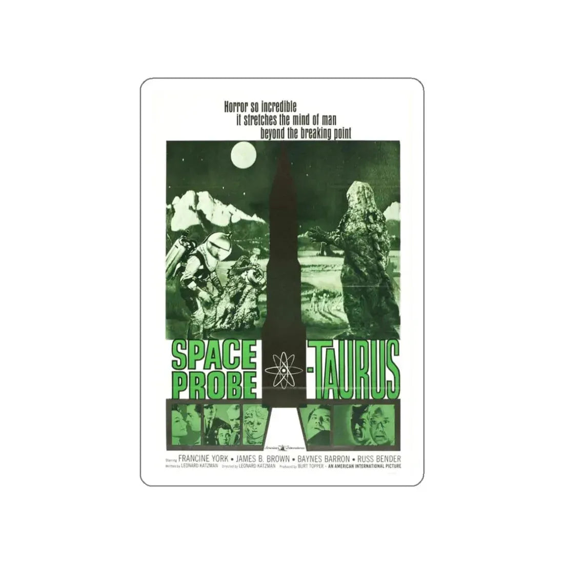SPACE PROBE TAURUS 1965 Movie Poster STICKER Vinyl Die-Cut Decal 3 Inch - The Sticker Space