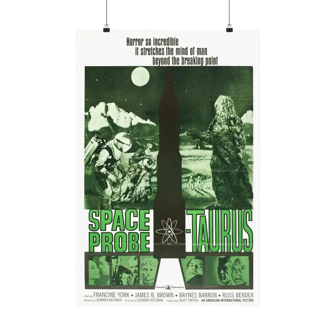 SPACE PROBE TAURUS 1965 - Paper Movie Poster 20″ x 30″ Matte - The Sticker Space