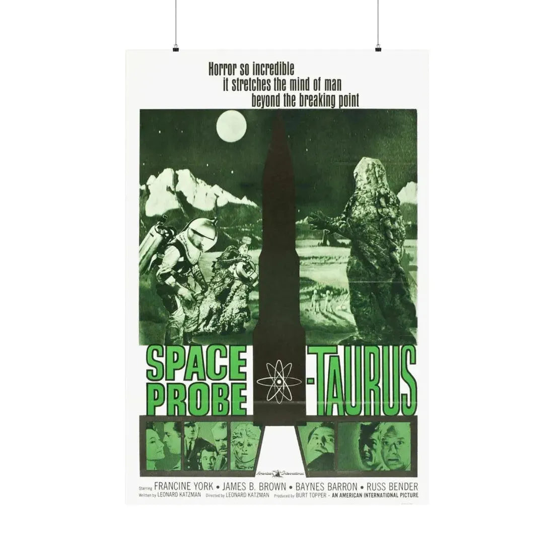 SPACE PROBE TAURUS 1965 - Paper Movie Poster 36" x 54" Matte - The Sticker Space