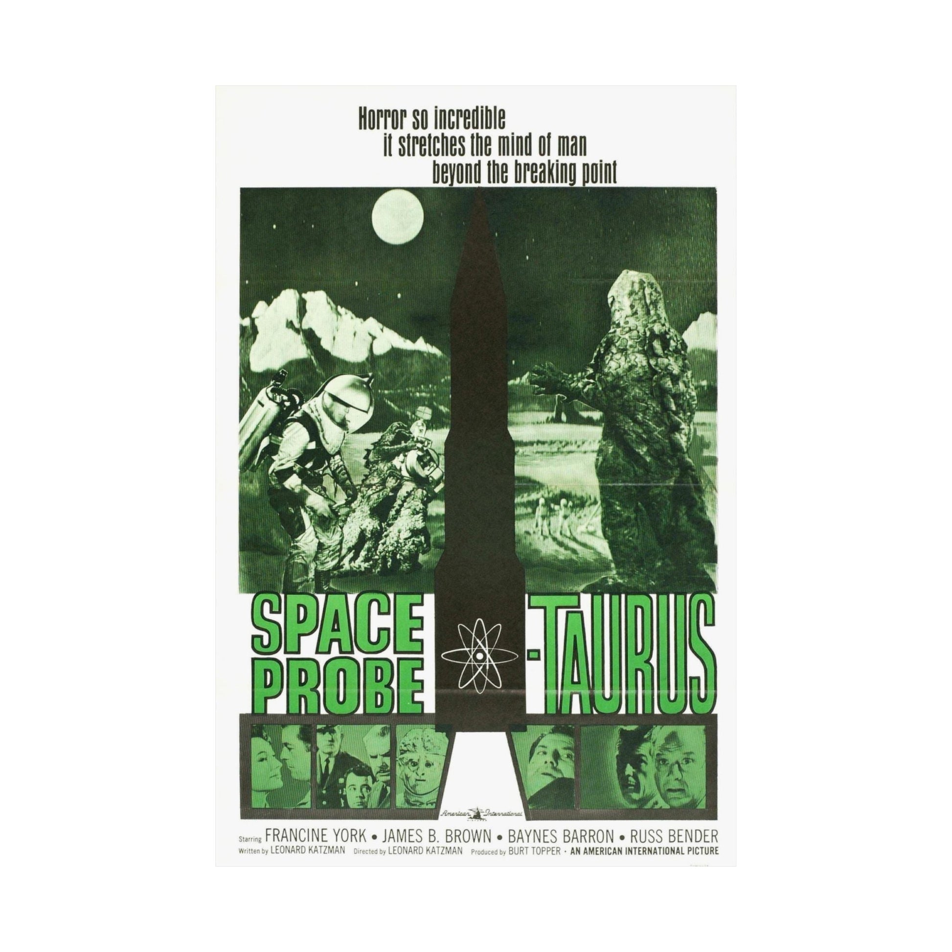 SPACE PROBE TAURUS 1965 - Paper Movie Poster-The Sticker Space