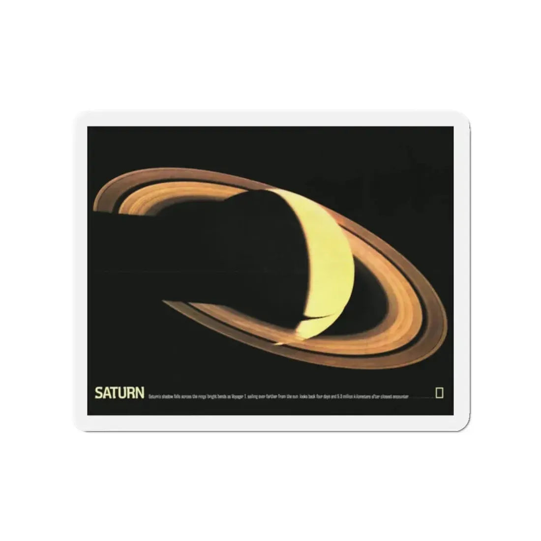 Space - Saturn (1981) (Map) Refrigerator Magnet 2 Inch - The Sticker Space